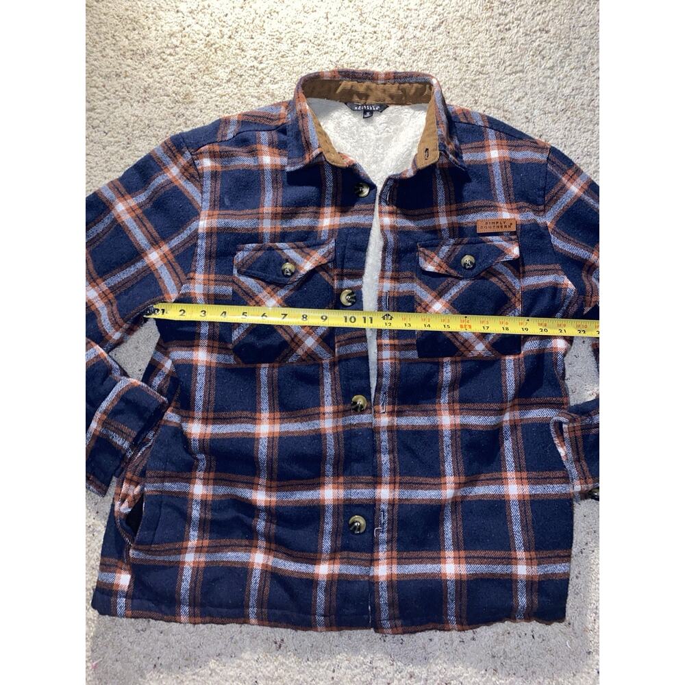 Simply Southern Womens Medium Sherpa Lined Flannel Shirt Jacket Shacket - Picture 8 of 12